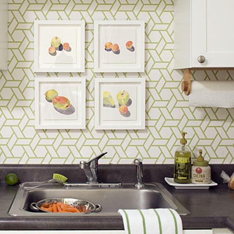 キッチン壁紙パターン,タイル,緑,壁,ルーム,壁紙