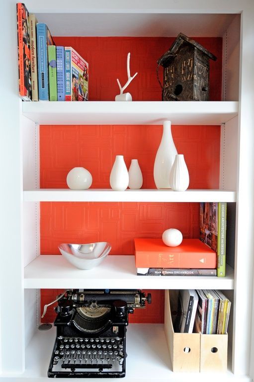cheap paintable wallpaper,shelf,shelving,furniture,bookcase,red