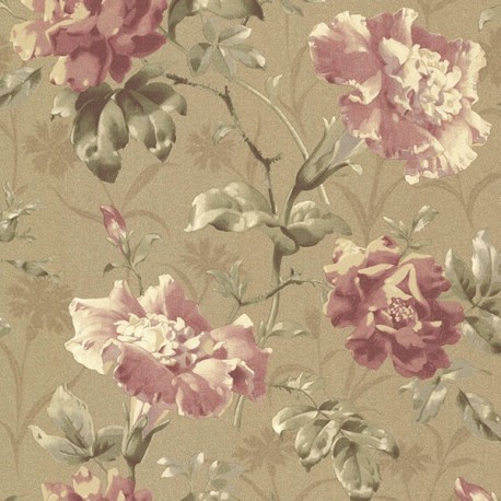 papel tapiz floral dorado,flor,rosado,lila,planta,fondo de pantalla