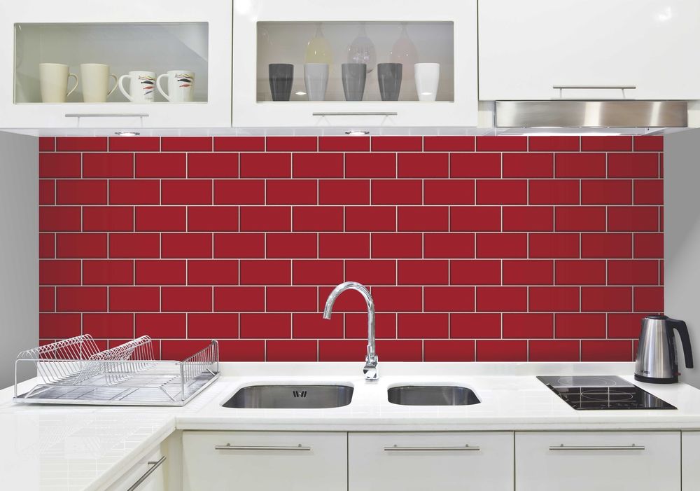 red kitchen wallpaper,tile,countertop,room,kitchen,property (709824