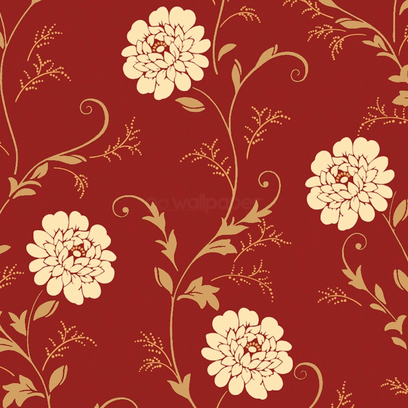 赤い花の壁紙,パターン,花柄,花,視覚芸術,工場