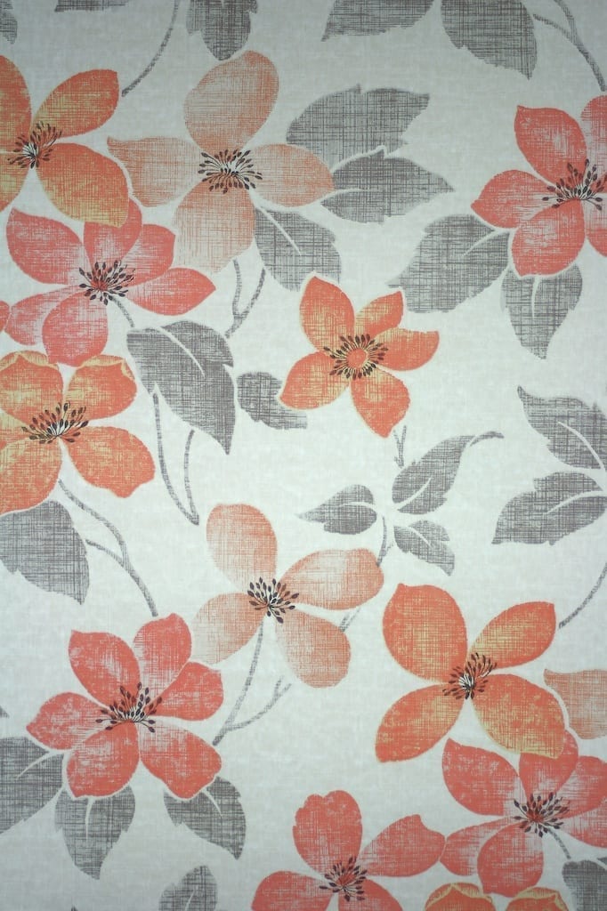 red floral wallpaper,pink,peach,pattern,orange,textile