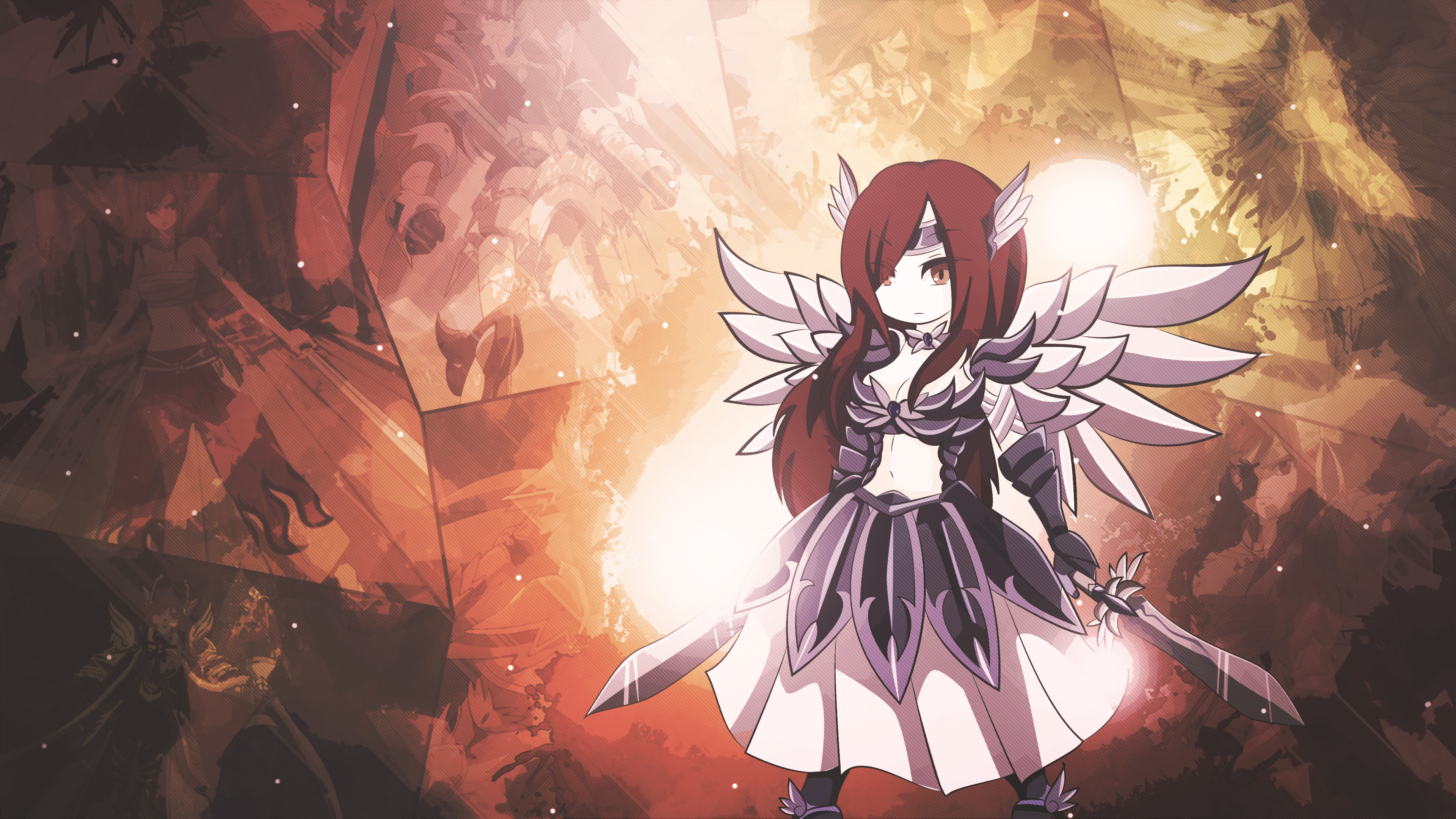 erza ​​scarlet wallpaper hd,anime,cg artwork,personaggio fittizio,illustrazione,immagine dello schermo