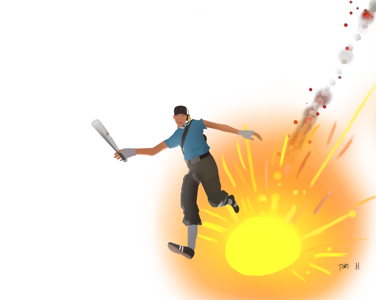 tf2 scout wallpaper,fun,footwear,happy,recreation,jumping