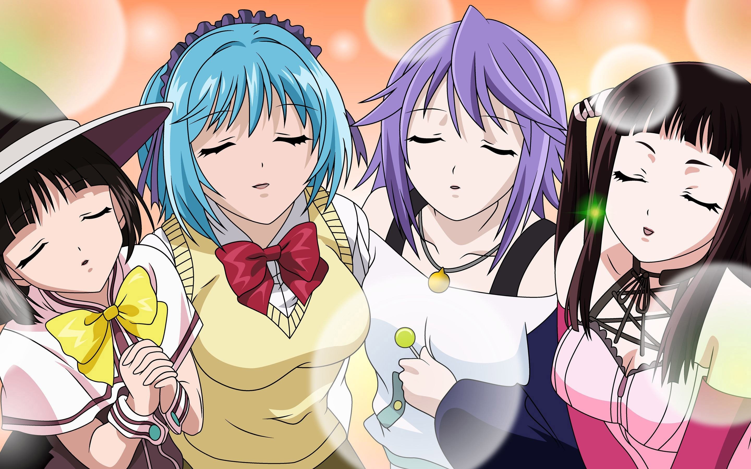 rosario vampire wallpaper,cartoon,anime,mouth,black hair,cg artwork