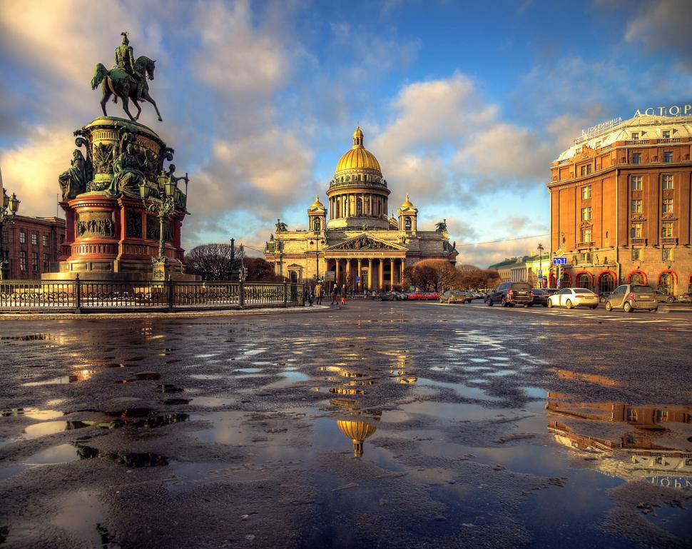 サンクトペテルブルクの壁紙,空,建築,建物,市,反射