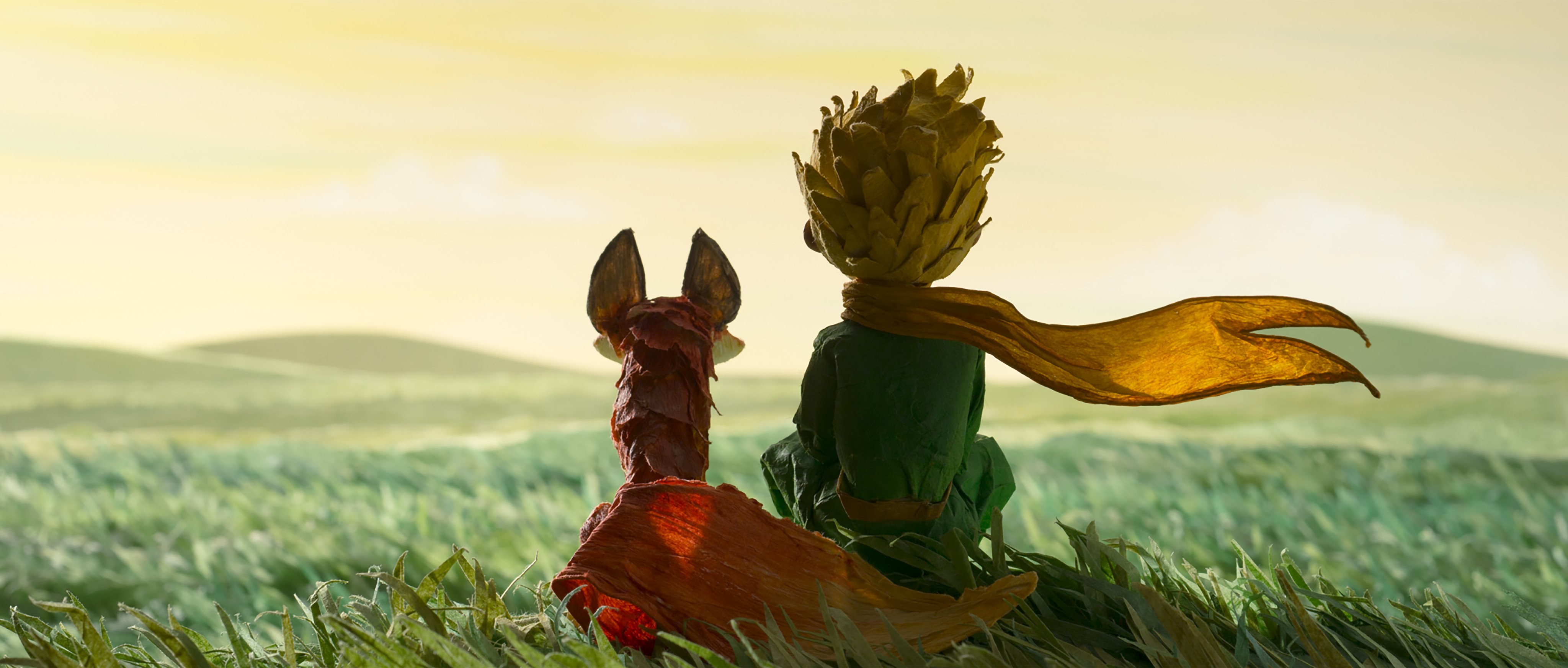 le petit prince wallpaper,grass,fictional character,plant,animation,fawn