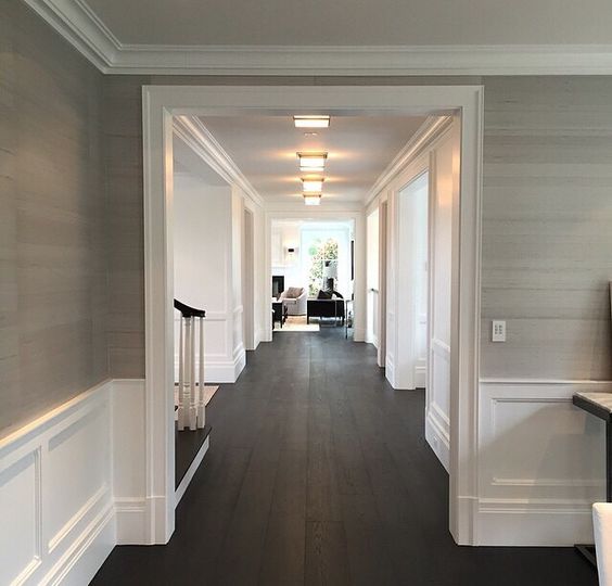 Grasscloth Wallpaper With Wainscoting WallpaperUse