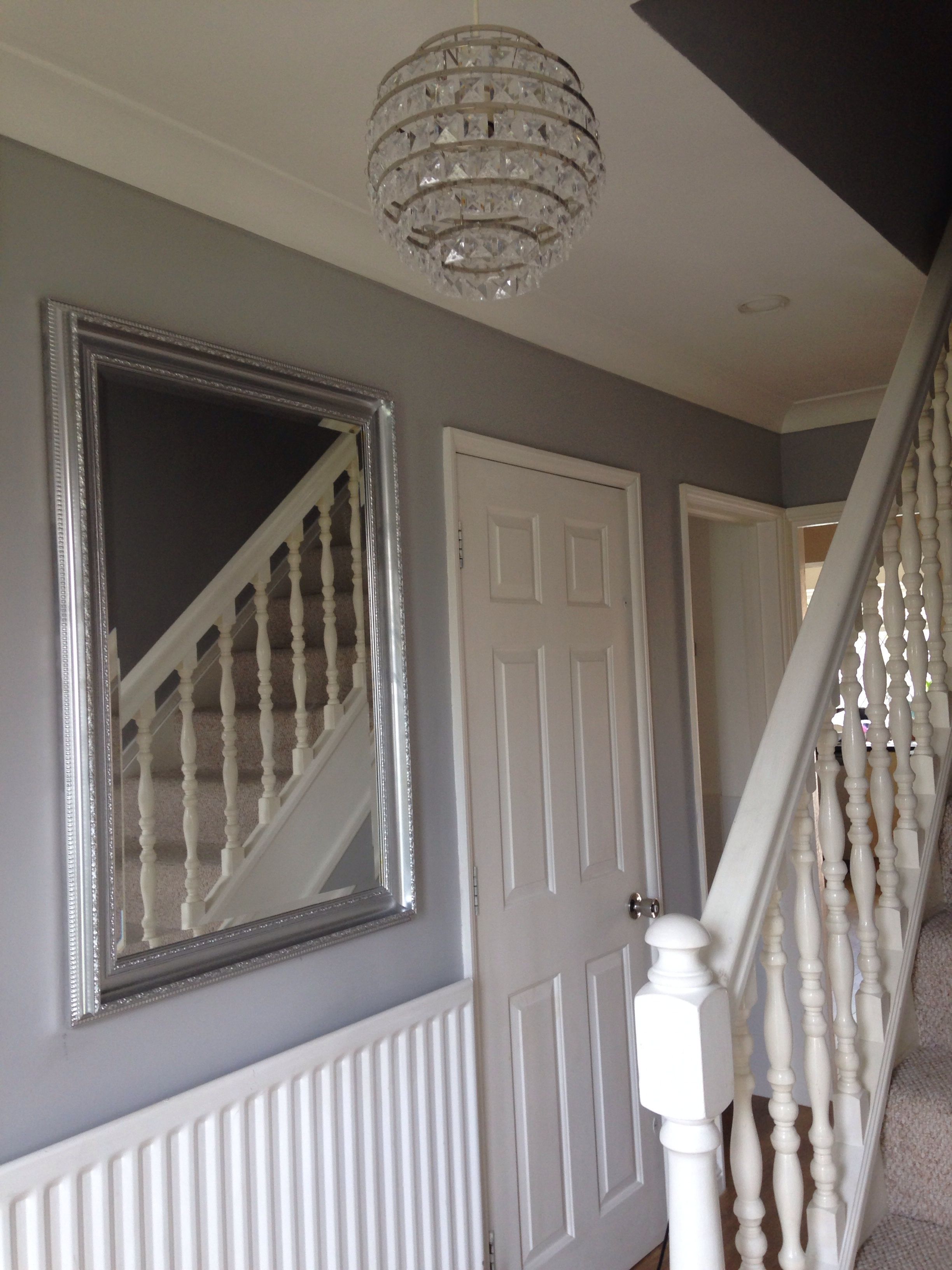 grey hallway wallpaper,property,ceiling,molding,room,baluster