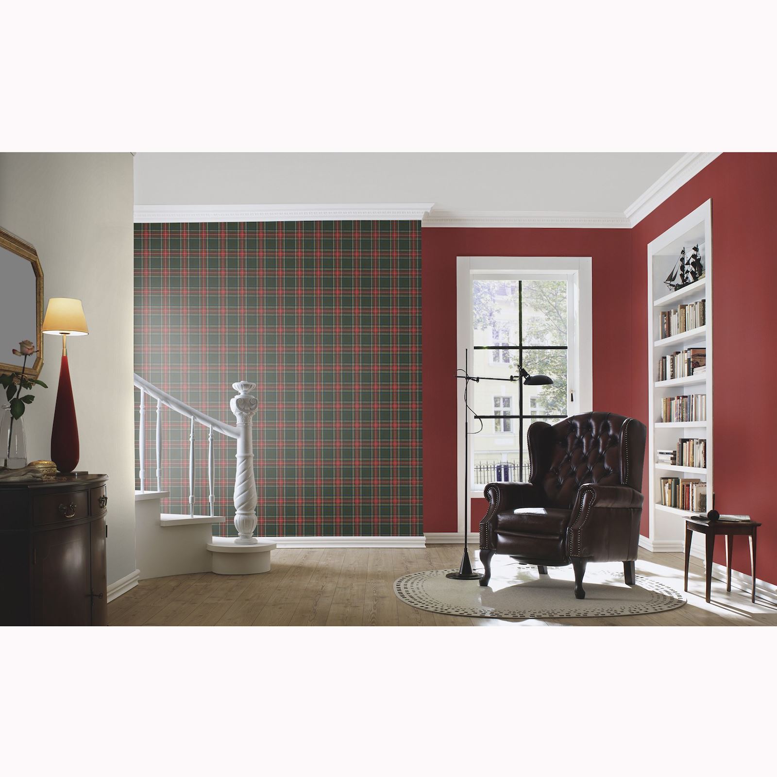 papier peint tartan crème,meubles,chambre,propriété,design d'intérieur,porte