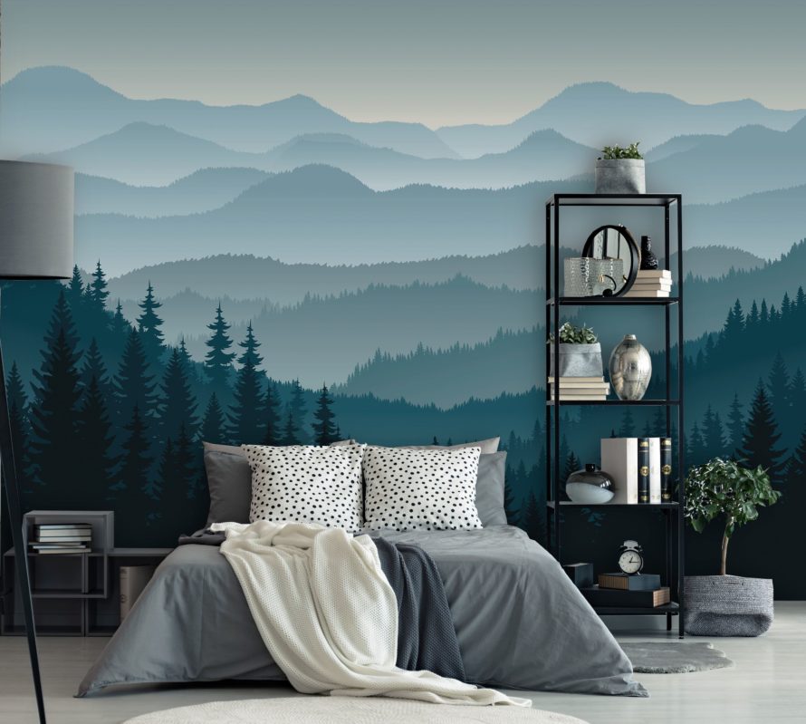 Mountain Wallpaper Nursery Mural Wallpaper Bedroom Mountain WallpaperUse