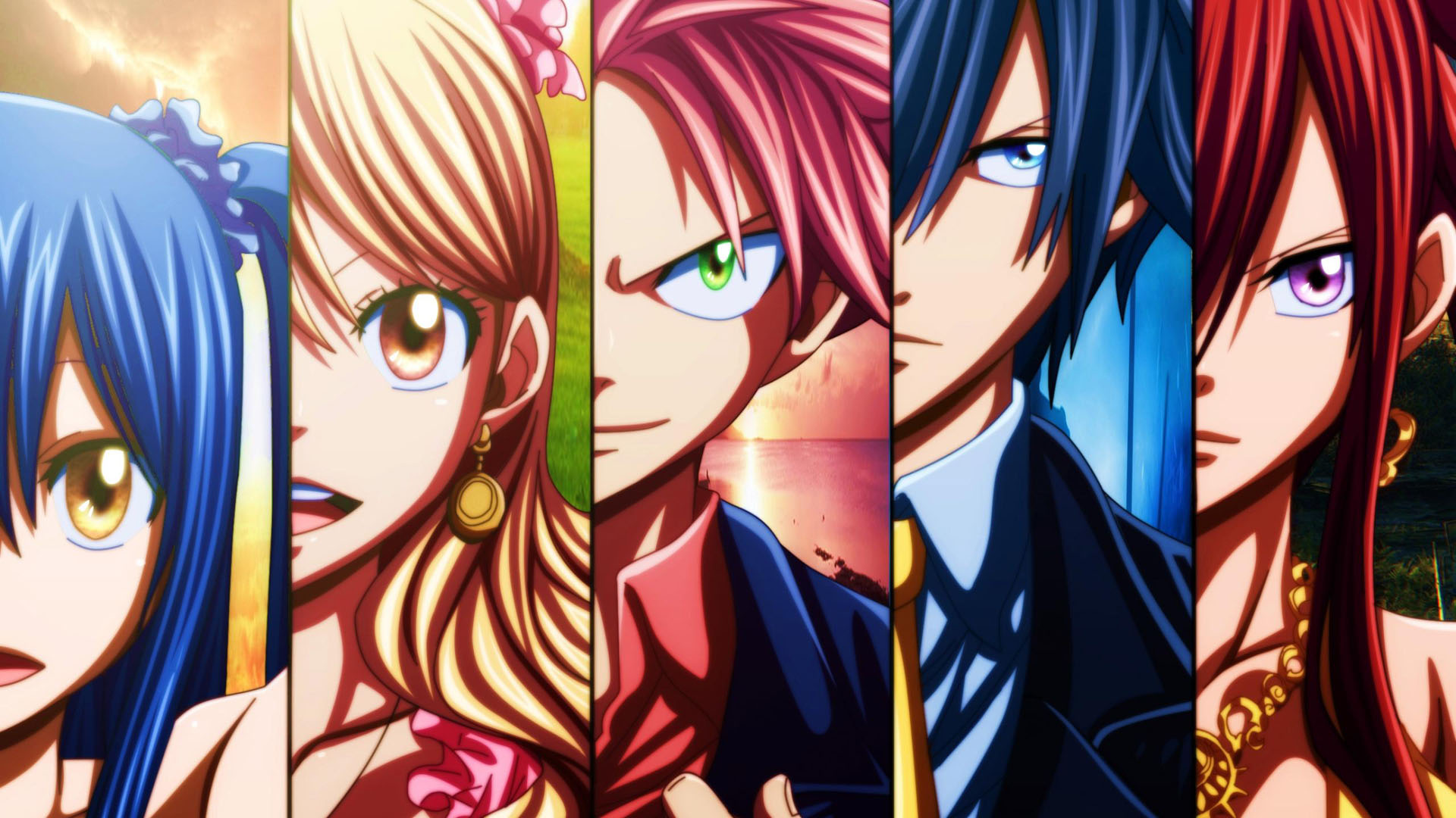 fondo de pantalla de fairy tail,dibujos animados,anime,cg artwork,ficción,pelo castaño