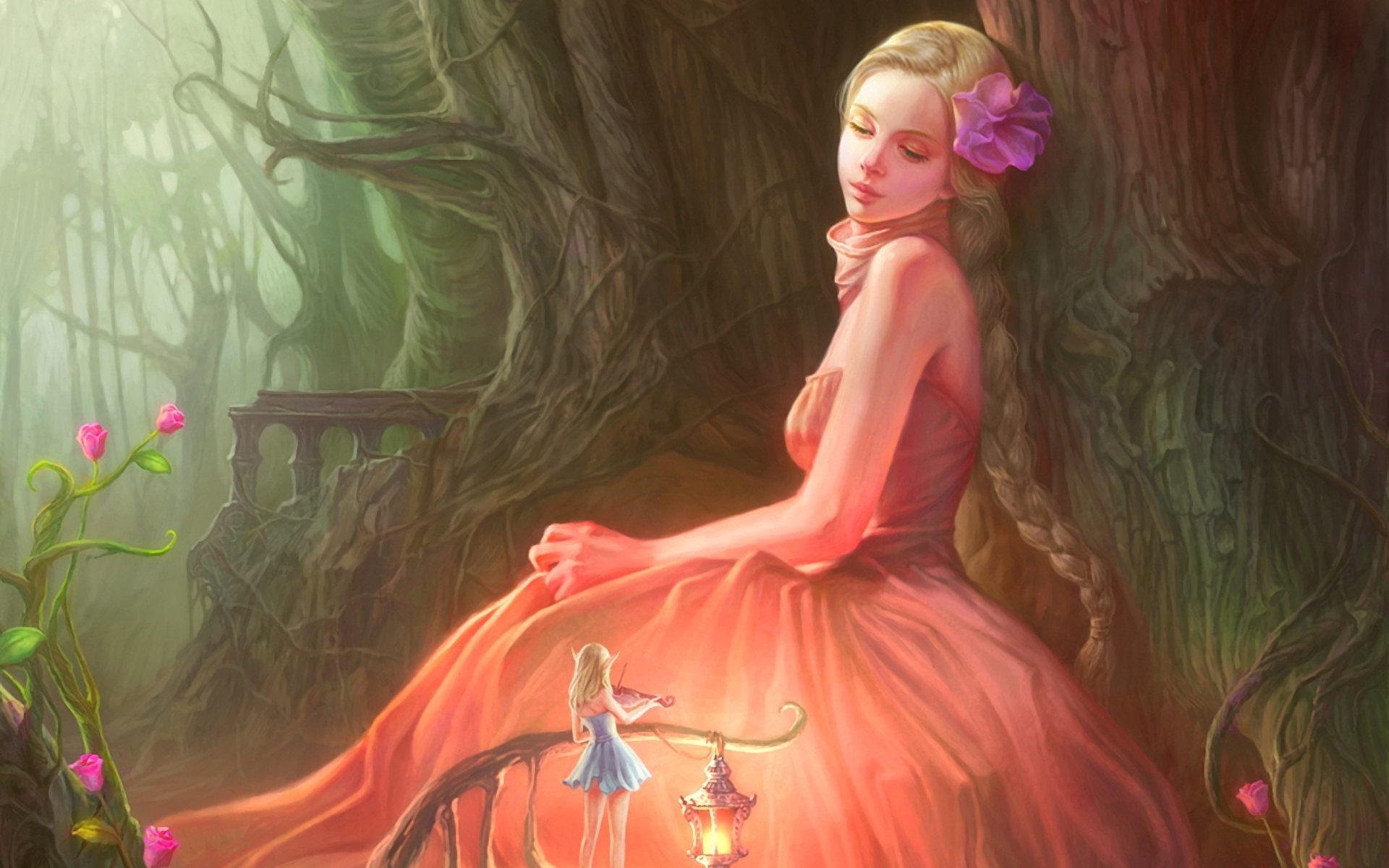 fairy wallpaper hd,pink,cg artwork,illustration,dress,fictional character