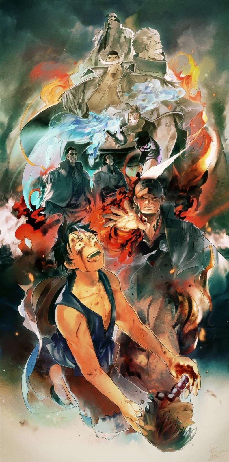 One Piece Epic Wallpaper Illustration Cg Artwork Art Mythology Fictional Character Wallpaperuse
