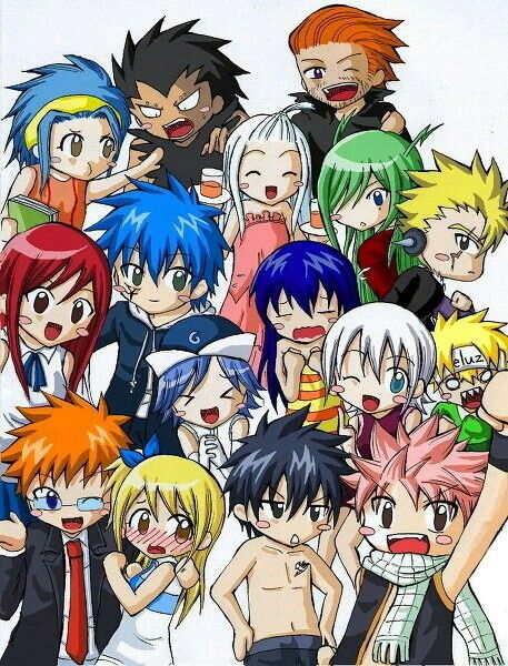 fairy tail chibi wallpaper,cartoon,hair,anime,people,social group