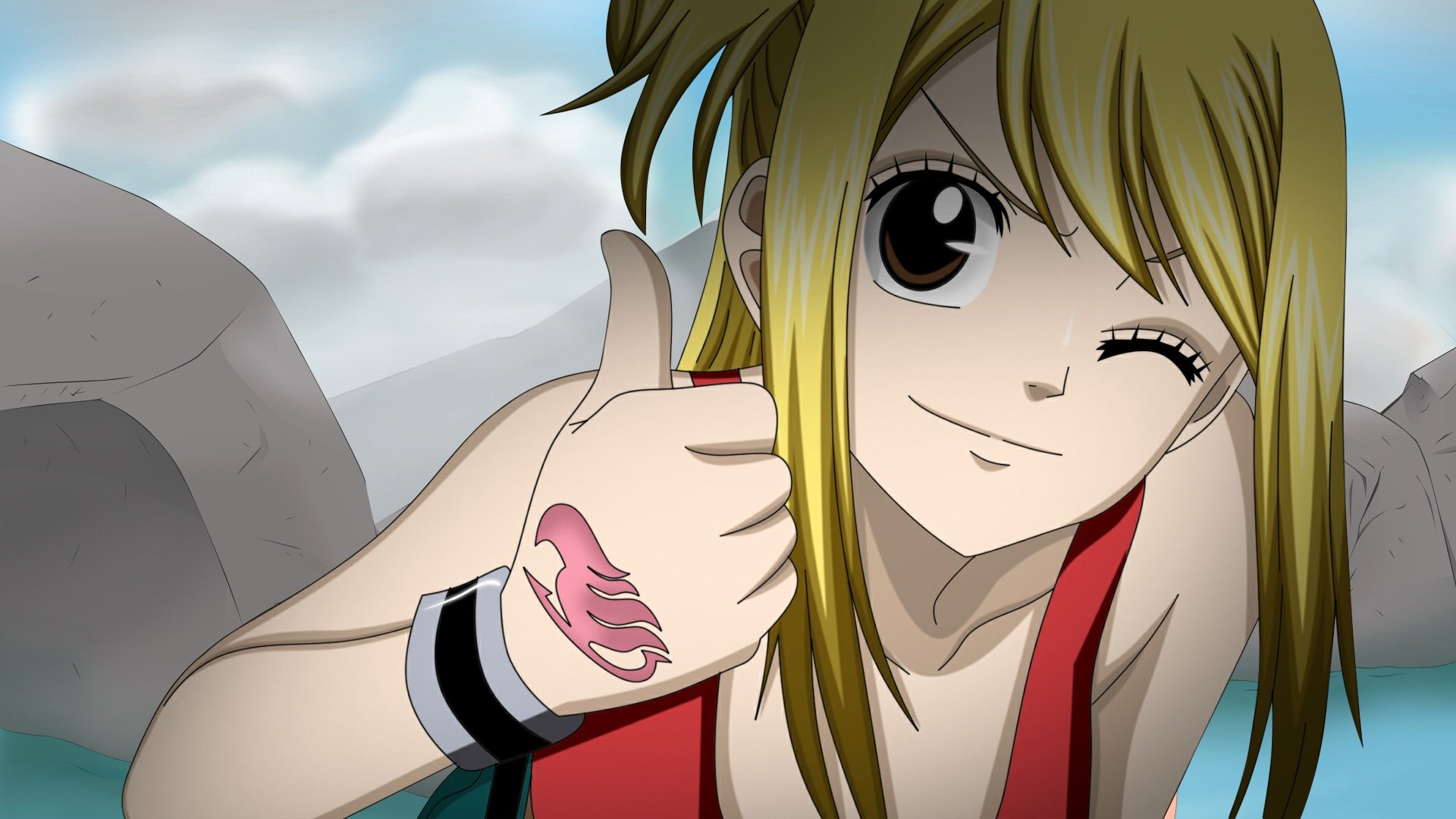 fairy tail lucy wallpaper,karikatur,anime,mund,cg kunstwerk,auge