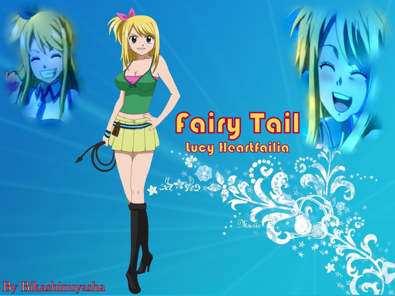 fairy tail lucy wallpaper,karikatur,anime,himmel,animation,erfundener charakter