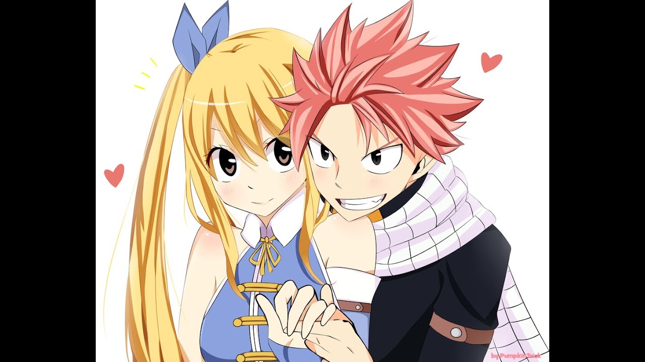 fond d'écran natsu et lucy,dessin animé,anime,illustration,interaction,bouche