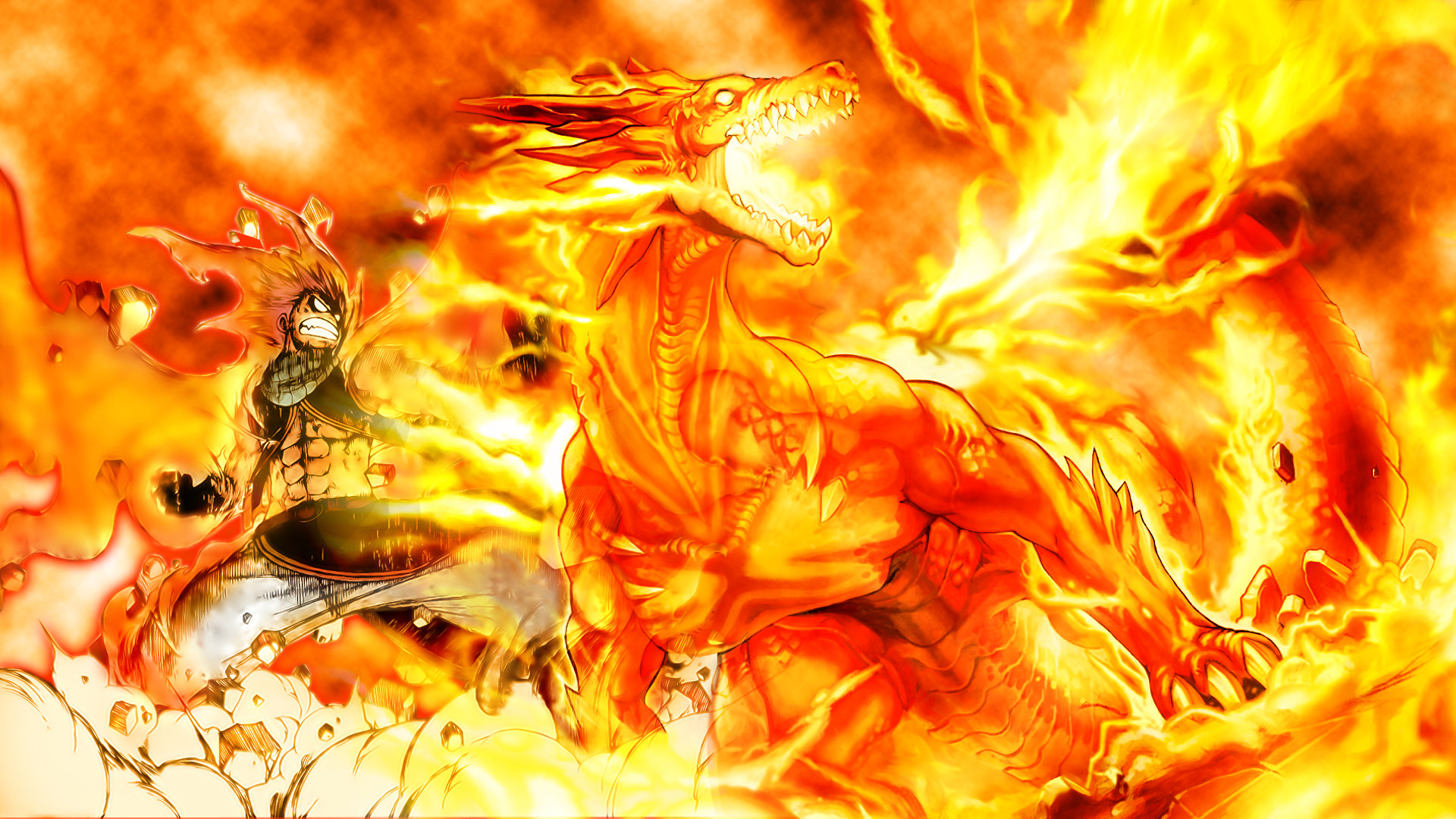fairy tail natsu wallpaper,flame,fire,heat,cg artwork,fictional character