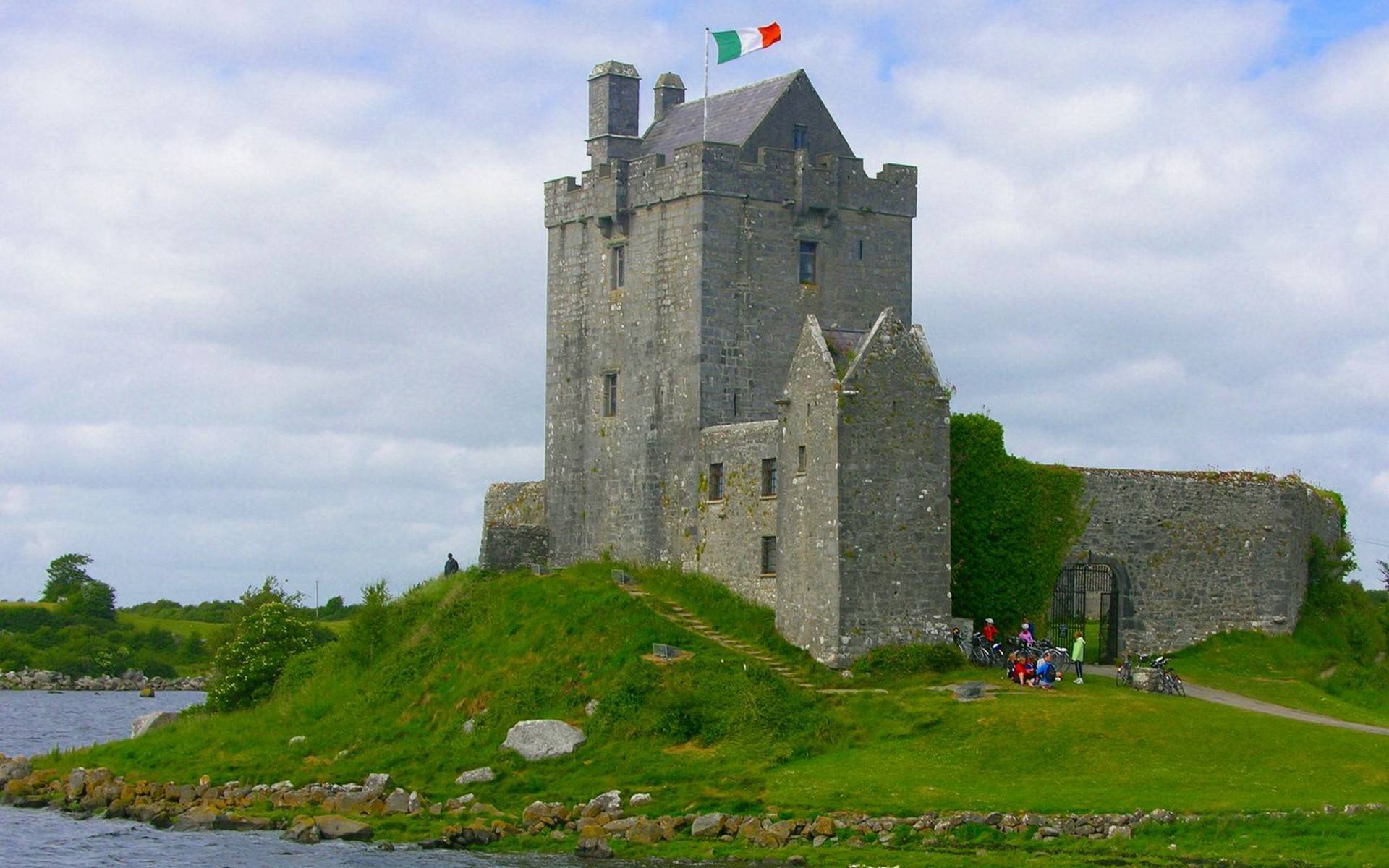 wallpaper ireland b&q,castle,highland,building,loch,waterway