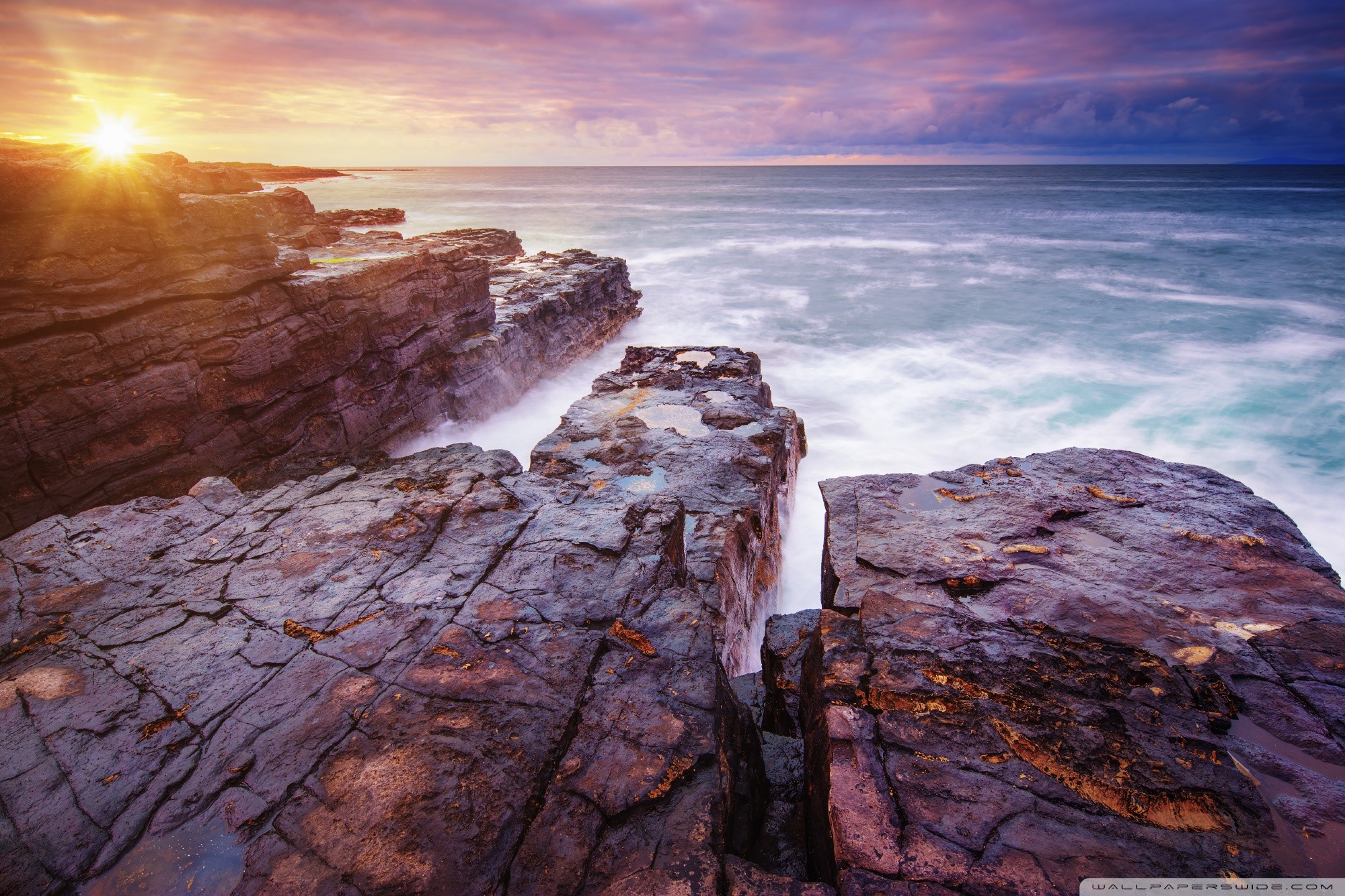 tapete irland b & q.,himmel,natur,felsen,natürliche landschaft,meer