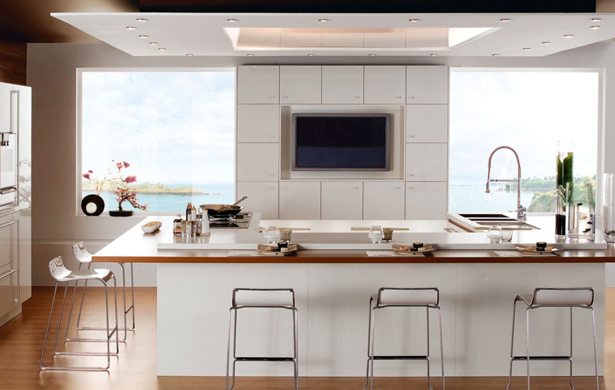 modern kitchen wallpaper designs,countertop,cabinetry,room,furniture,kitchen