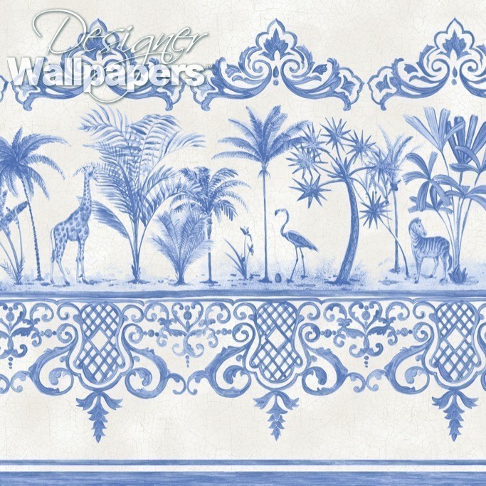 Cole And Son Rousseau Border 99/10042 Porcelain Blue Cole And Son