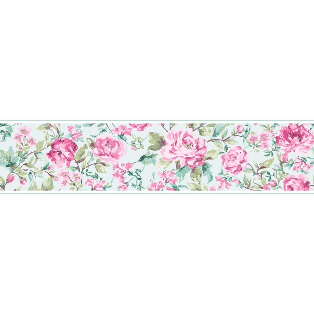 wilko wallpaper borders,pink,pattern,rectangle,plant,flower (716102