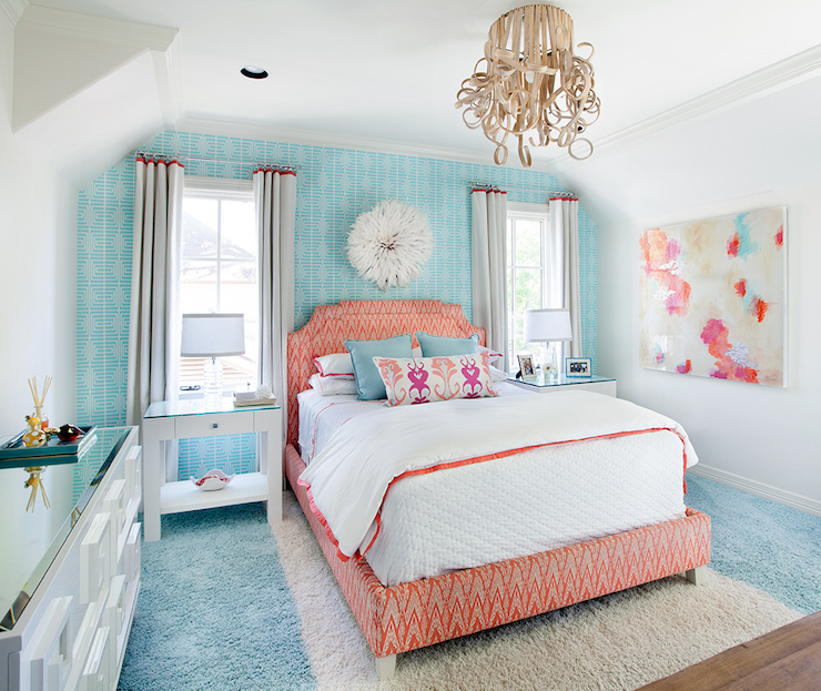 turquoise wallpaper for bedroom,bedroom,bed,furniture,room,interior design
