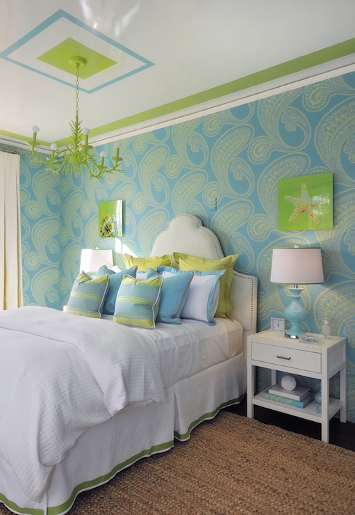 turquoise wallpaper for bedroom,bedroom,furniture,room,bed,wall
