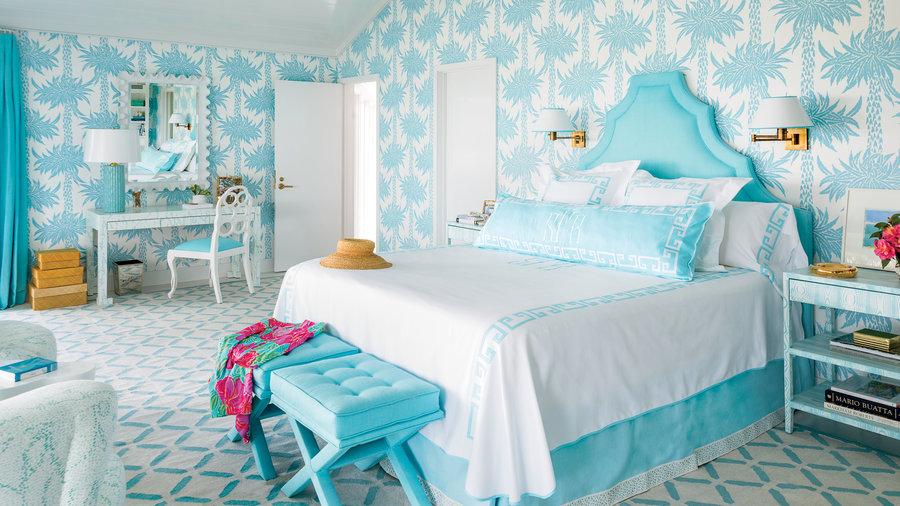 papel tapiz turquesa para dormitorio,dormitorio,habitación,mueble,cama,sábana