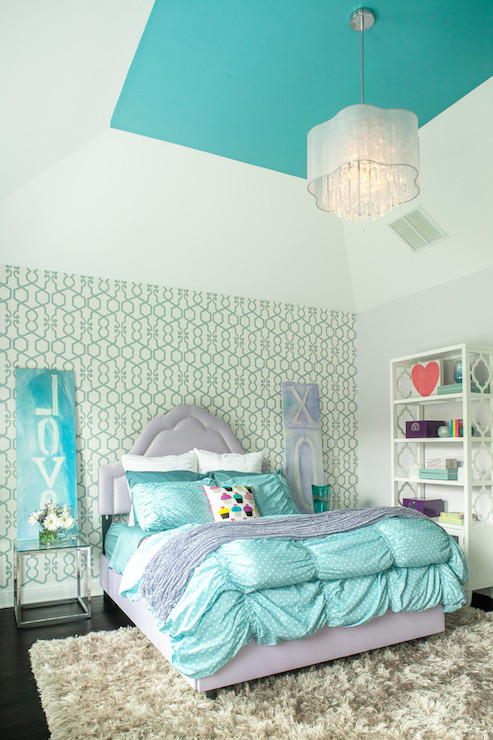 papier peint turquoise pour chambre,chambre,chambre,lit,meubles,drap de lit