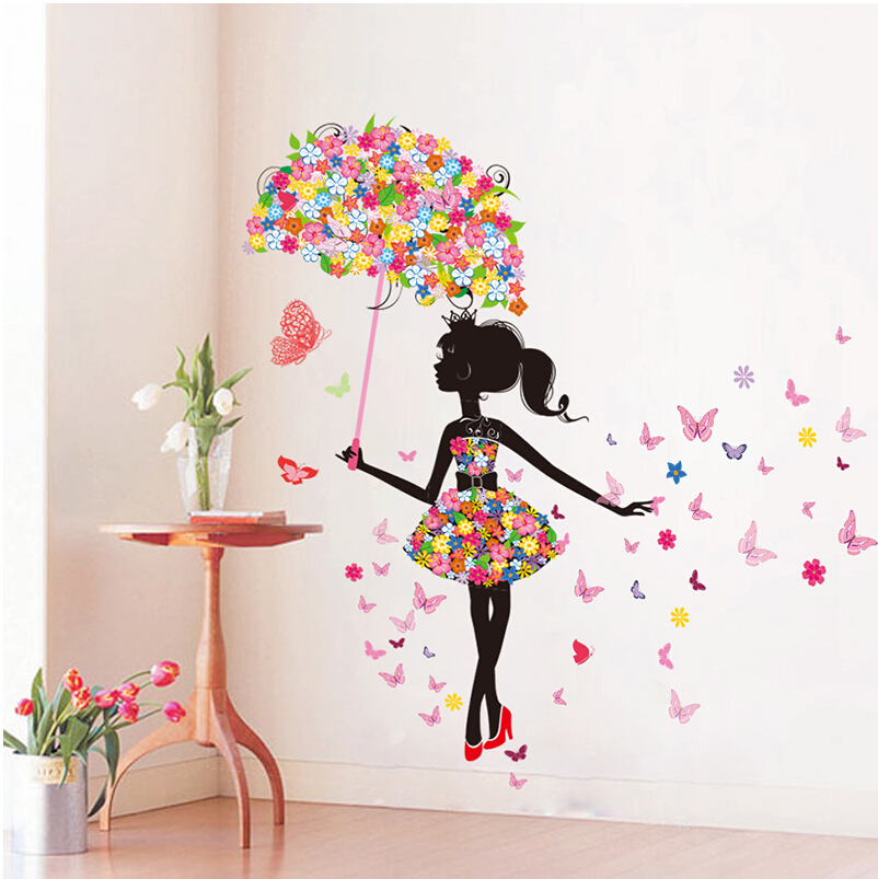 papier peint papillon pour chambre,autocollant mural,autocollant,plante,fleur,ballon