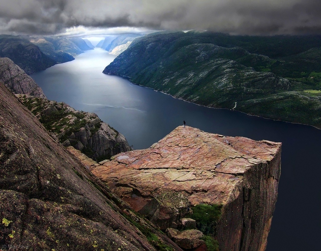 green feature wallpaper,natural landscape,fjord,nature,highland,mountainous landforms