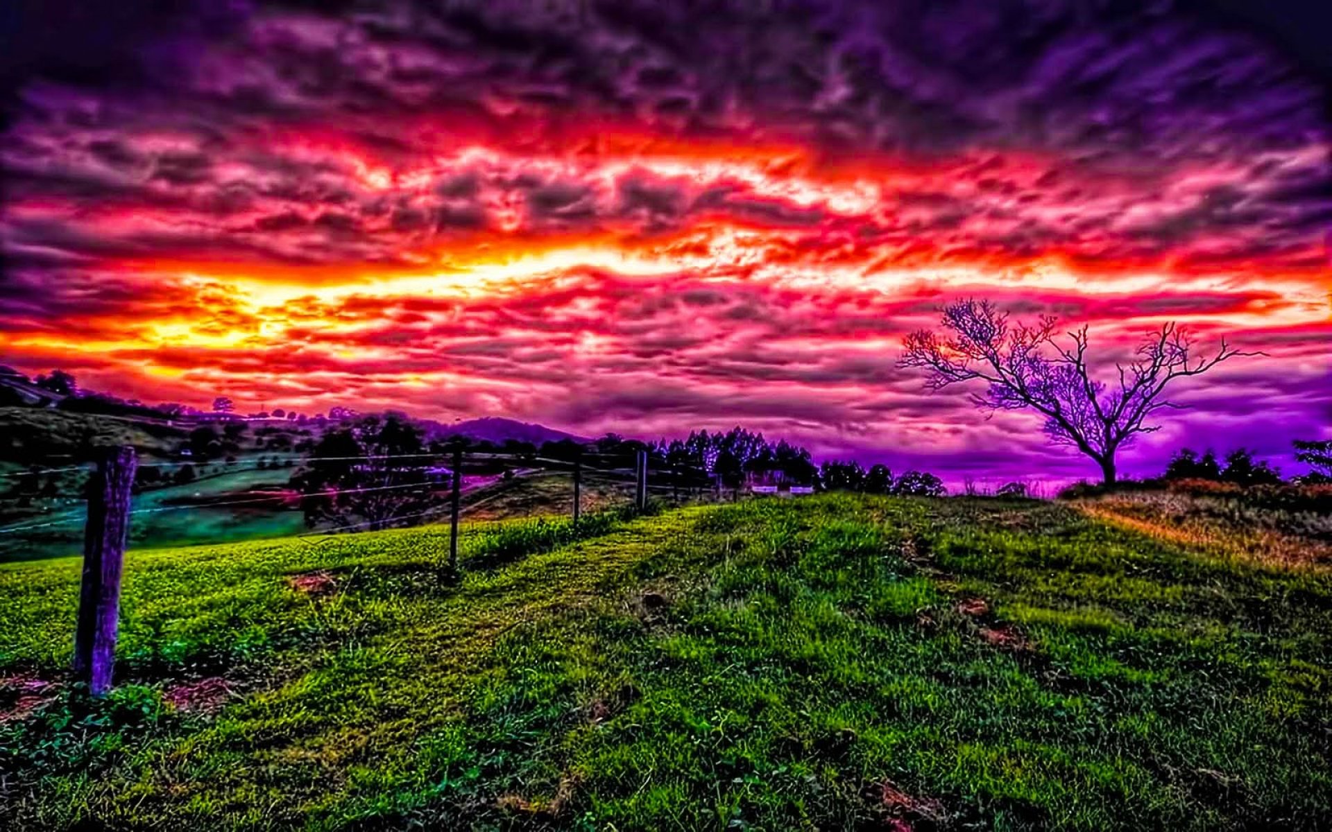 erstaunliche fototapete,himmel,natürliche landschaft,natur,sonnenuntergang,lila