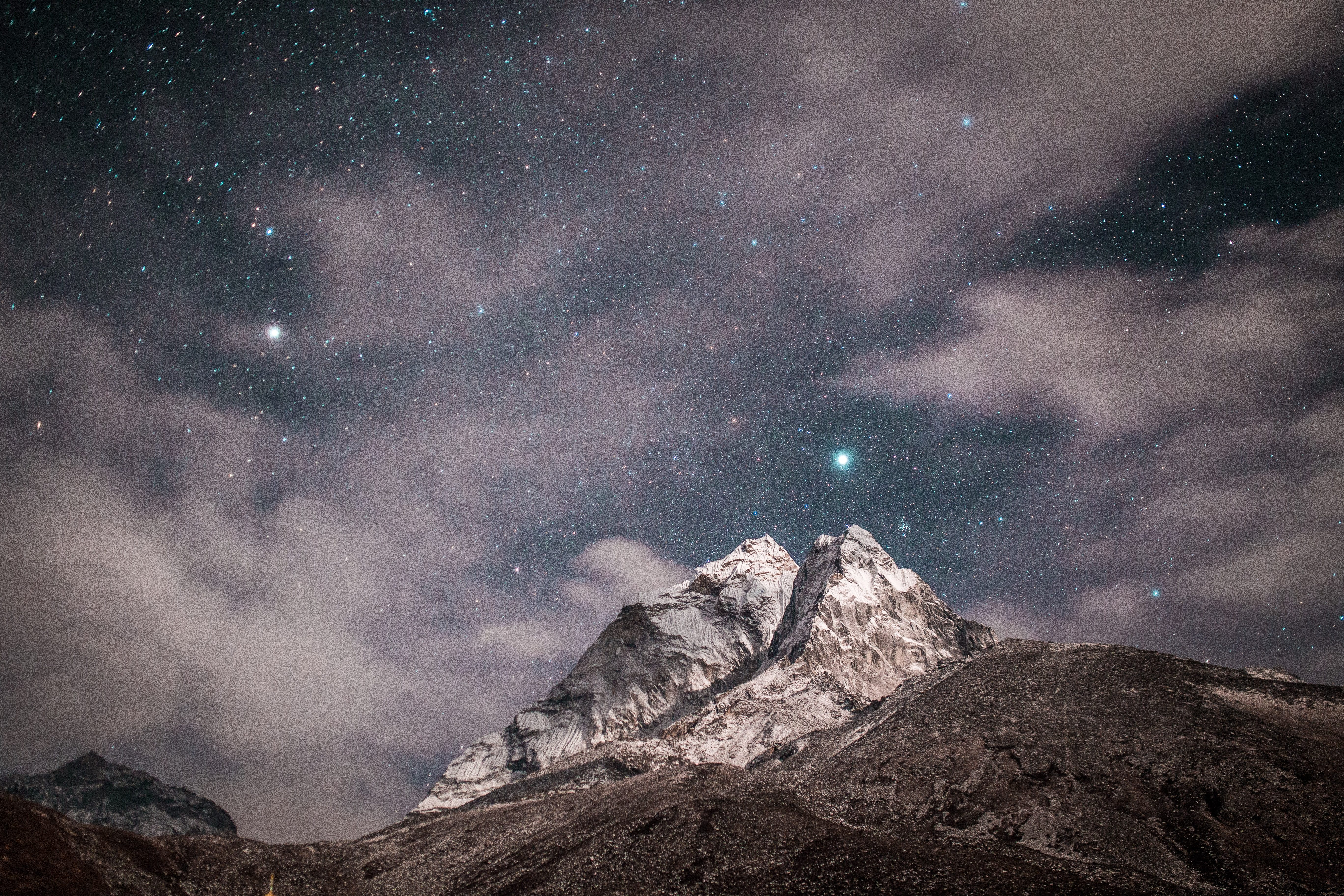 神壁紙iphone,空,山,山脈,雰囲気,星