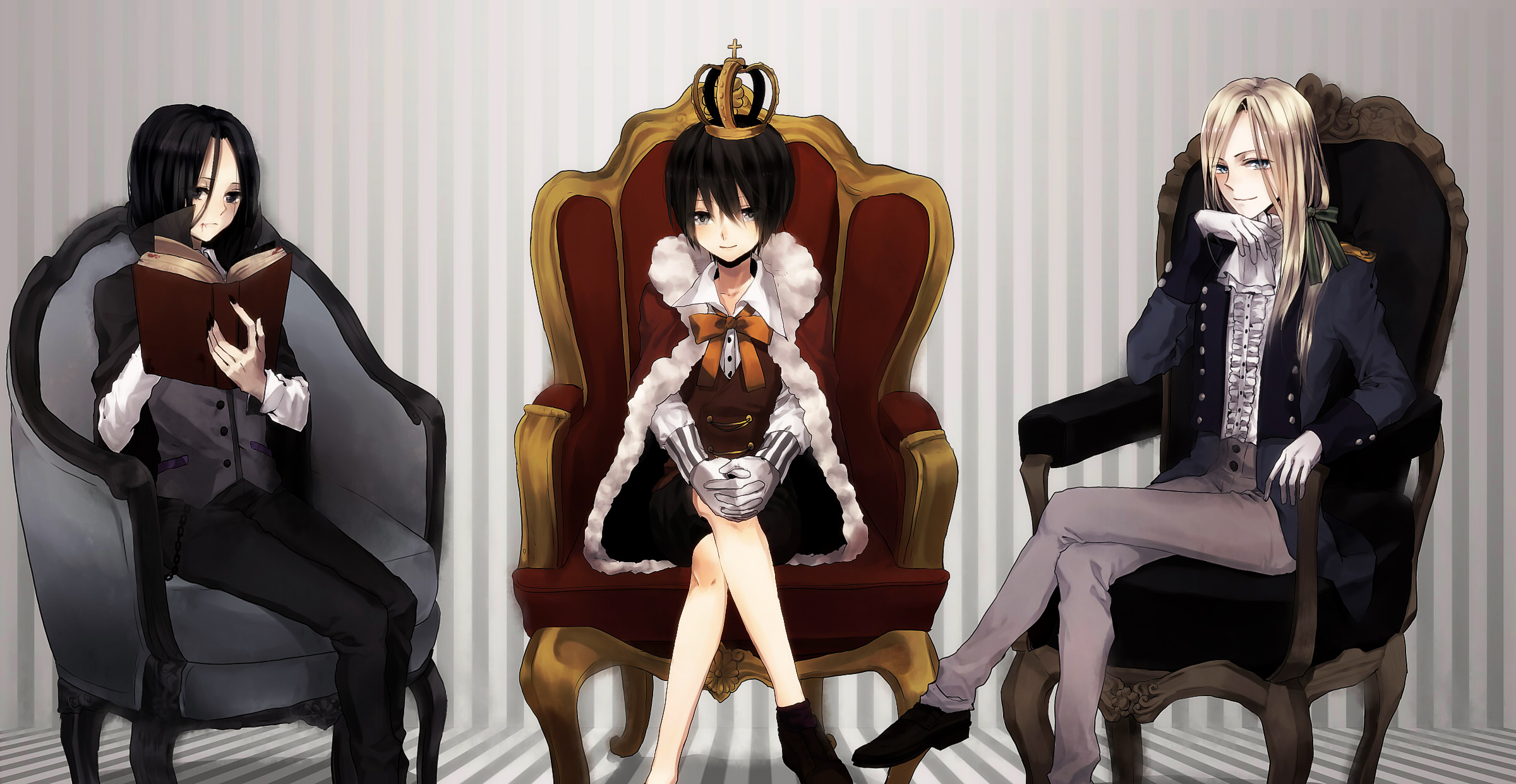 harry potter anime wallpaper,sitting,anime,cartoon,snapshot,black hair