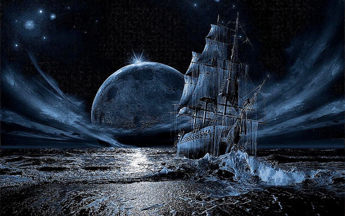 3d fantasy wallpaper,nature,moon,outer space,sky,astronomical object