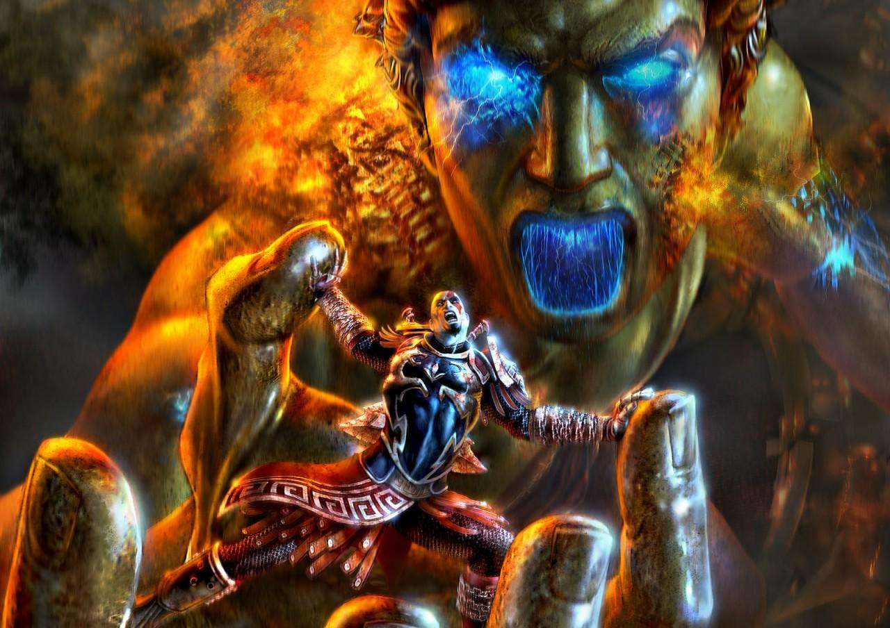 god hand wallpaper,action adventure game,cg artwork,demon,pc game,mythology