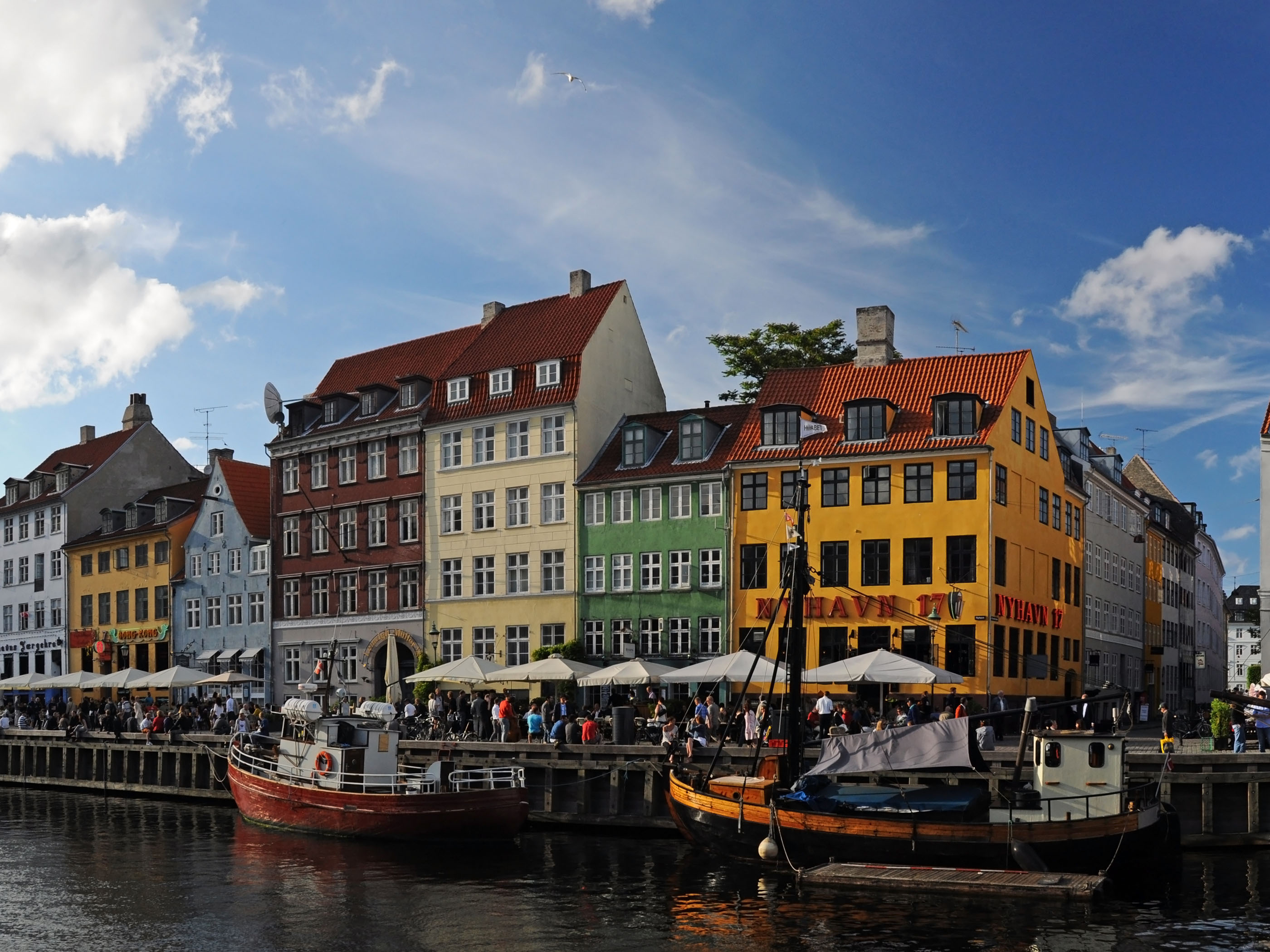 denmark wallpaper,water transportation,waterway,town,canal,boat