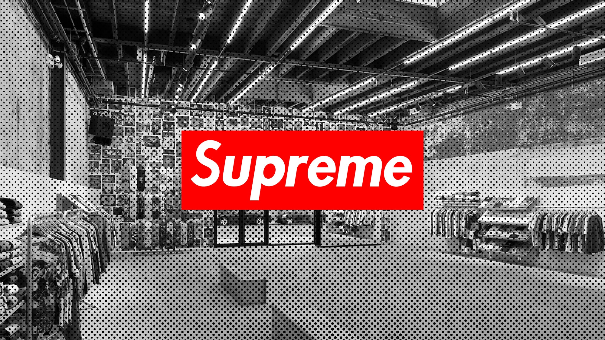 supreme new york wallpaper,font,text,design,architecture,monochrome