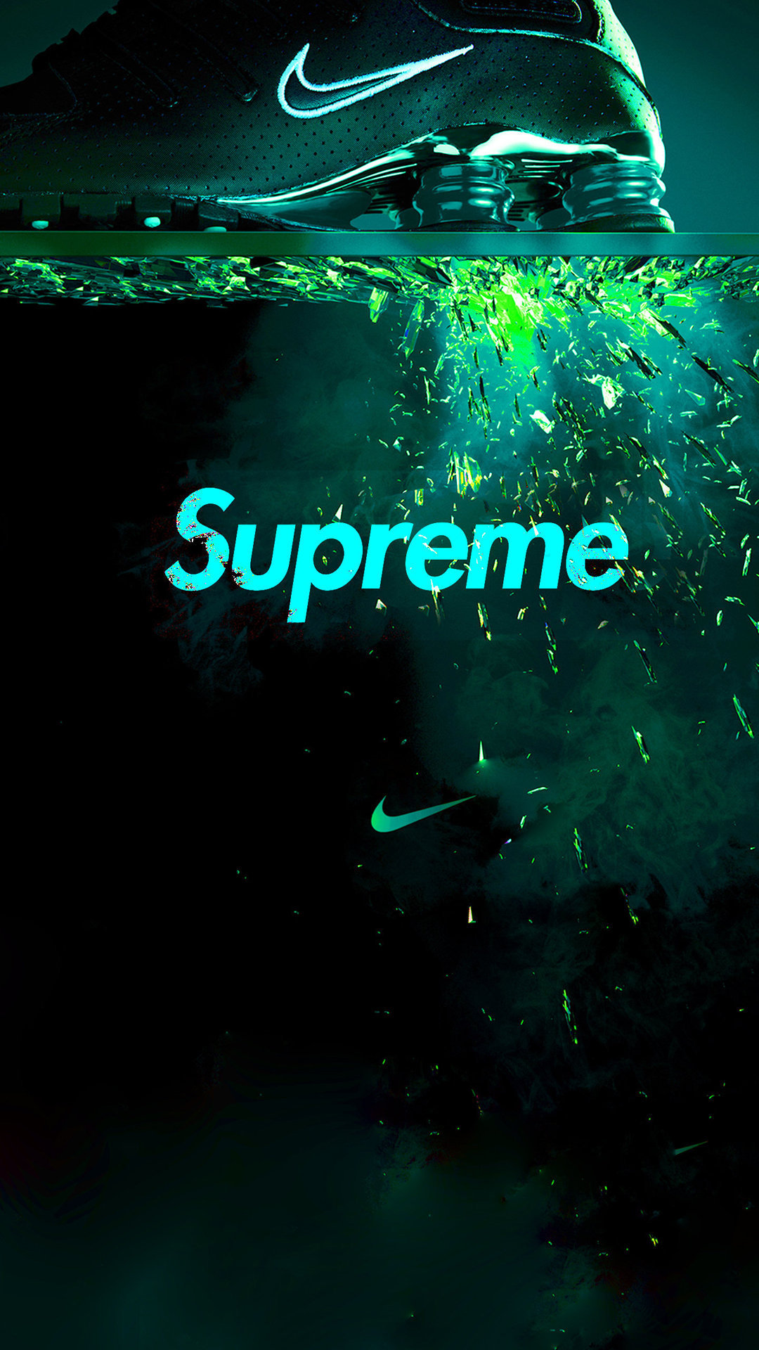 supreme desktop wallpaper,green,water,aqua,font,marine biology