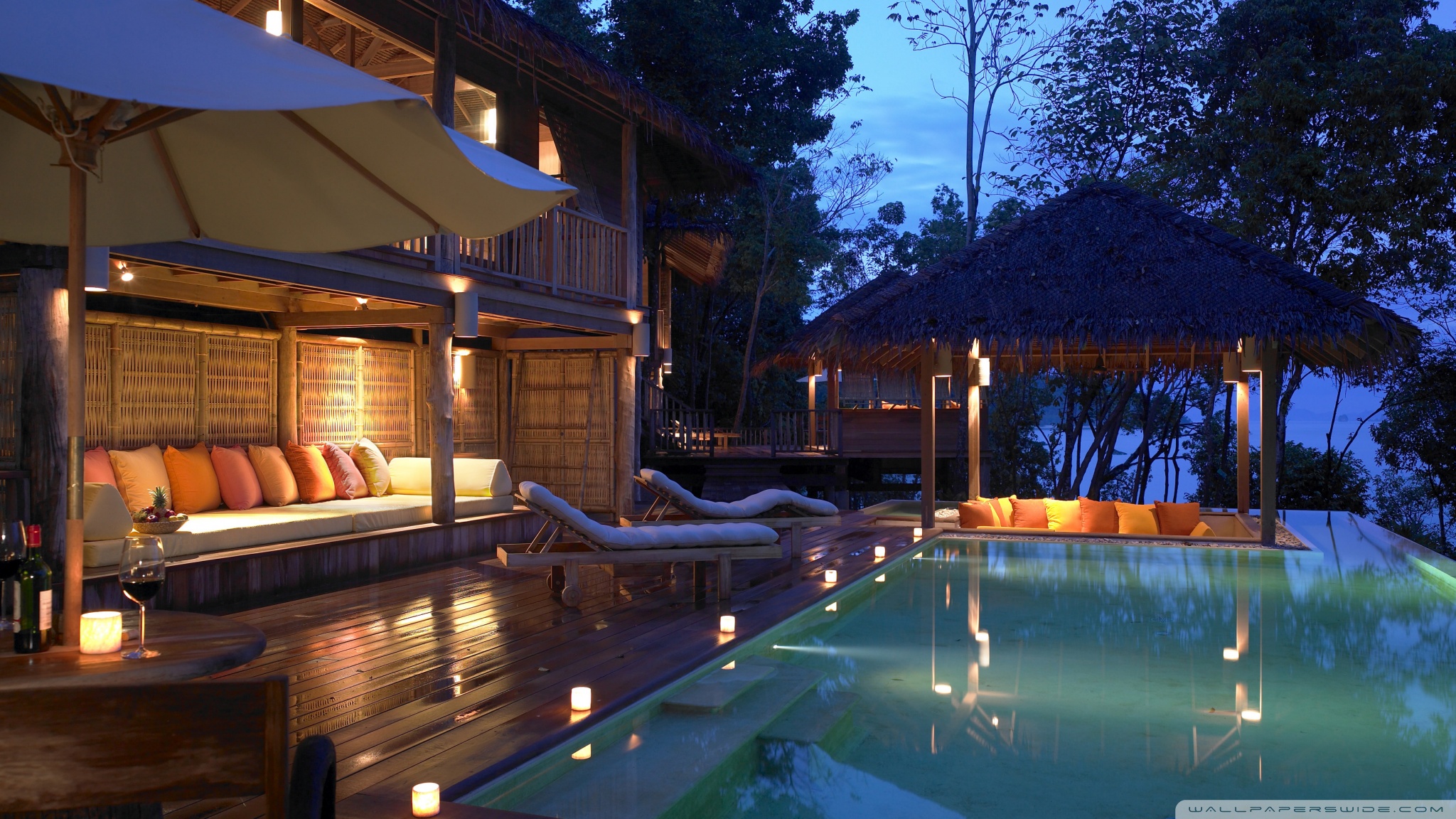 fondo de pantalla de bungalow,piscina,propiedad,recurso,casa,casa