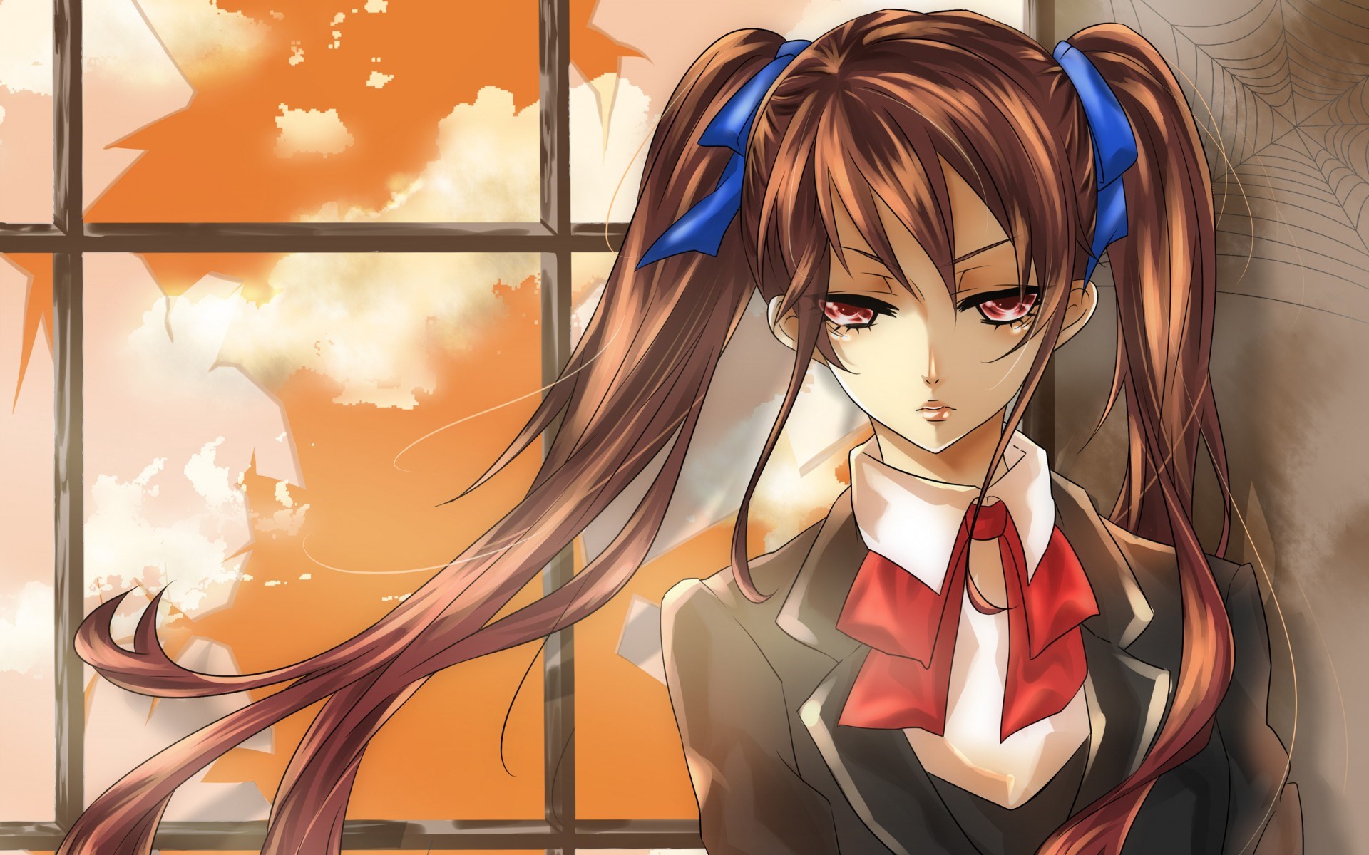 new anime wallpaper,cartoon,anime,cg artwork,long hair,brown hair