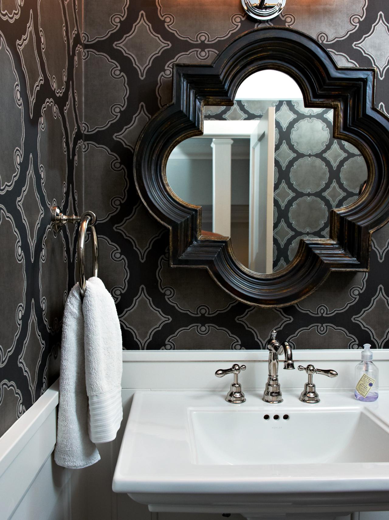 silver bathroom wallpaper,bathroom,room,tile,wall,interior design