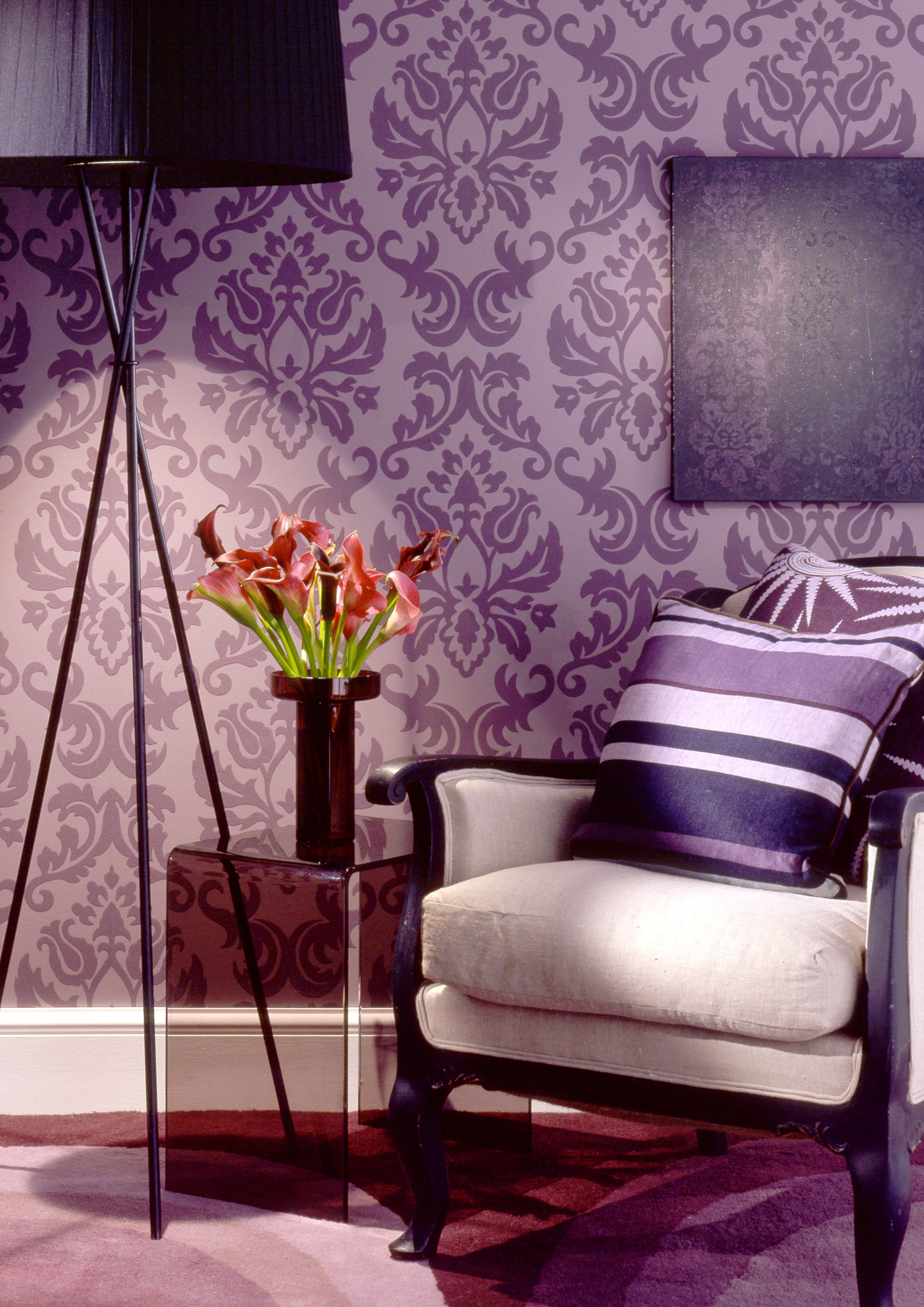 purple living room wallpaper,purple,violet,wallpaper,room,furniture