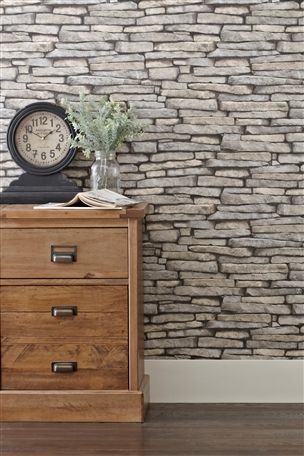 stone effect wallpaper homebase,chest of drawers,drawer,furniture,wall,dresser