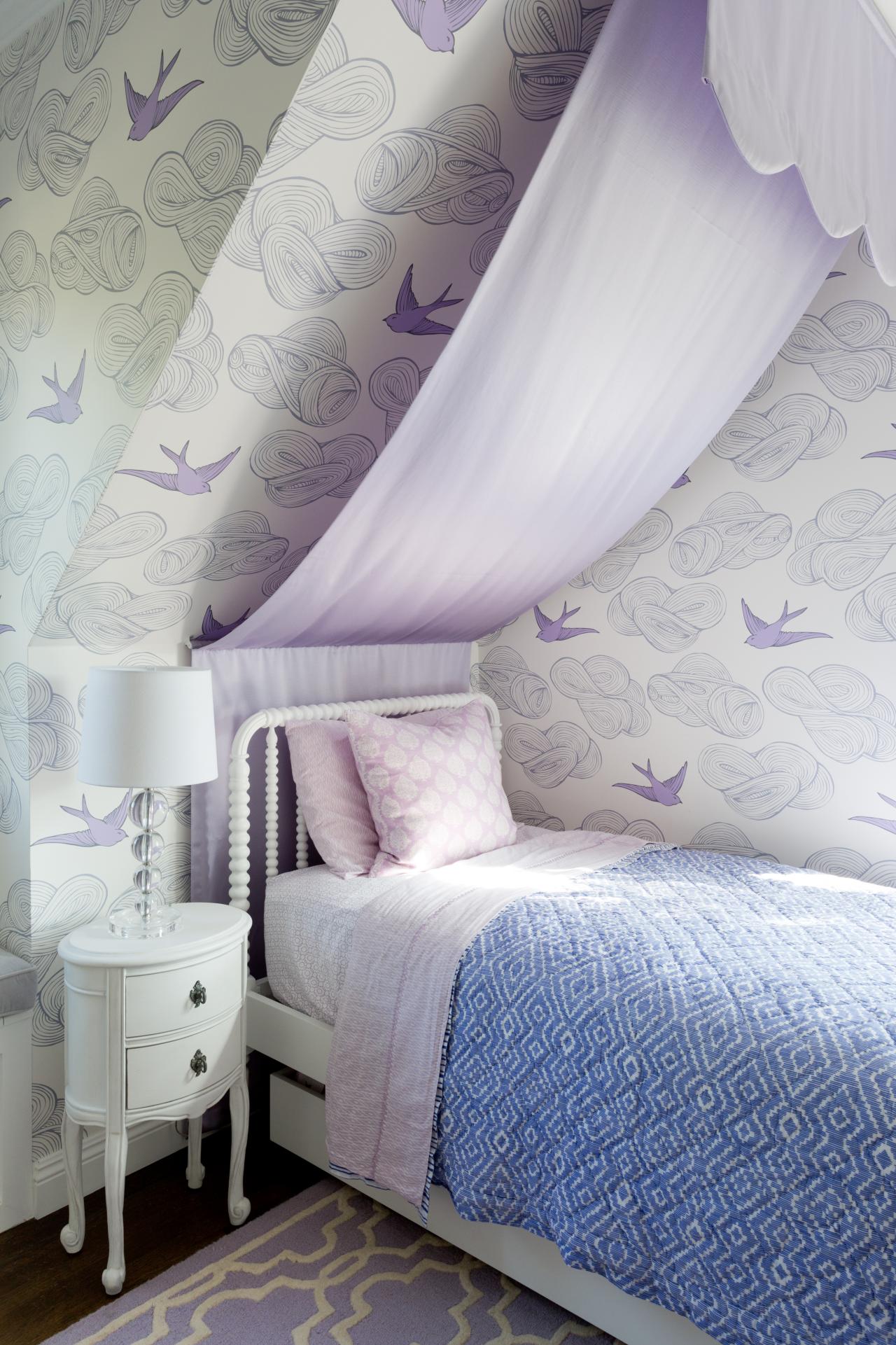 lilac wallpaper bedroom,bedroom,bed,room,furniture,wall