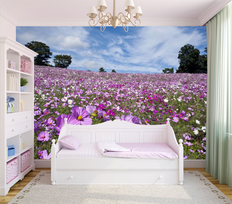 라일락 배경 침실,자연,보라색,벽,벽화,라일락 꽃
