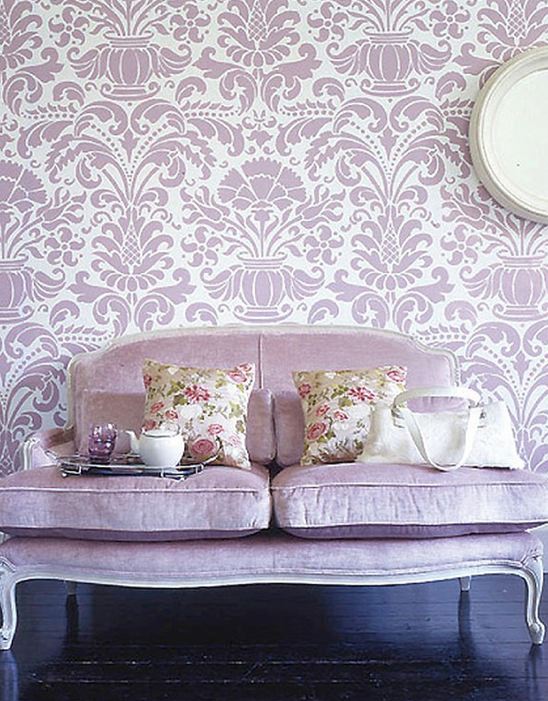 dormitorio de papel tapiz lila,fondo de pantalla,pared,mueble,habitación,rosado